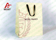 Customized Art Paper Bags , Surface UV Spoting Sturdy Gift Bags With Cotton Ribbon
